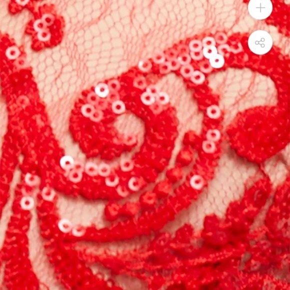 FREE PEOPLE Night Shimmering Red Mini Dress - Picture 9 of 14